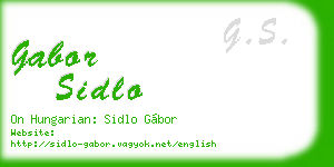 gabor sidlo business card